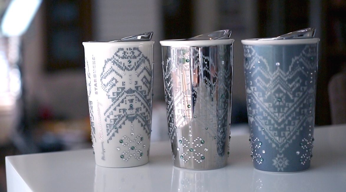WATCH: This limited edition Starbucks drinkware set sparkles with Christmas cheer