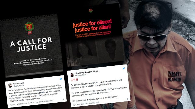 #NoToSanchezRelease: Netizens, groups demand justice for ex-mayor’s rape-slay victims
