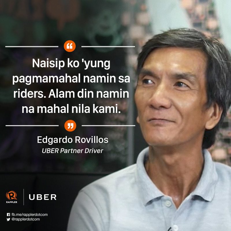 For partner driver, Edgardo Rovillos, being an UBER driver it's not just about having a livelihood, it's about building relationships with his customers.  