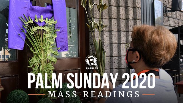 Holy Week 2020: Mass readings for Palm Sunday