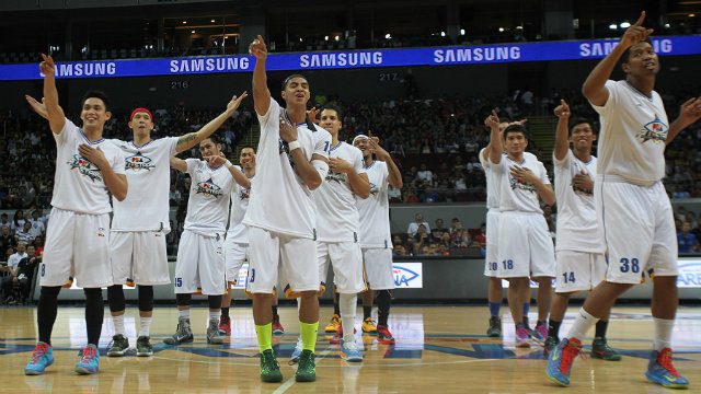 The PBA All-Stars sing along to the dance track