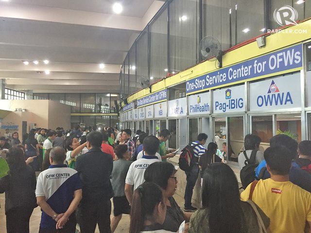 ONE-STOP SHOP. The one stop service center  serves as many as 2000 to 3000 OFWs everyday. Photo by Don Kevin Hapal

  