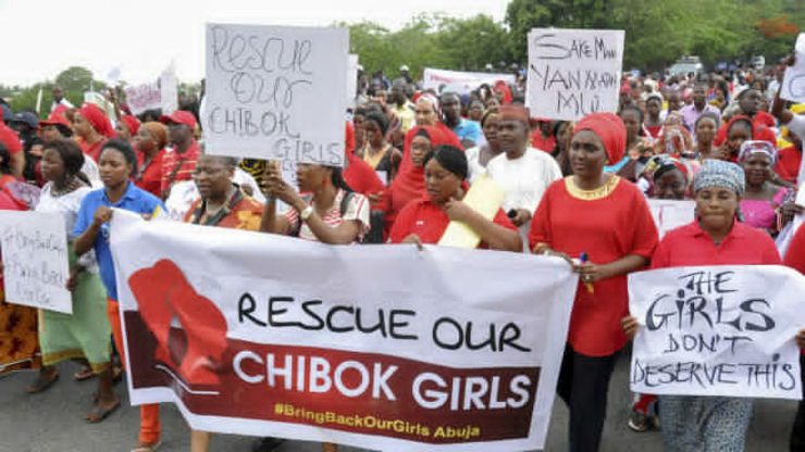 RESCUE WANTED. Protesters march over the government's failure to rescue scores of schoolgirls kidnapped by Boko Haram Islamists, in Abuja, Nigeria, April 30, 2014. File photo by Deji Yake/EPA