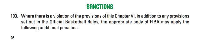 From Chapter VI of the FIBA Internal Regulations Book 2 - Competitions 