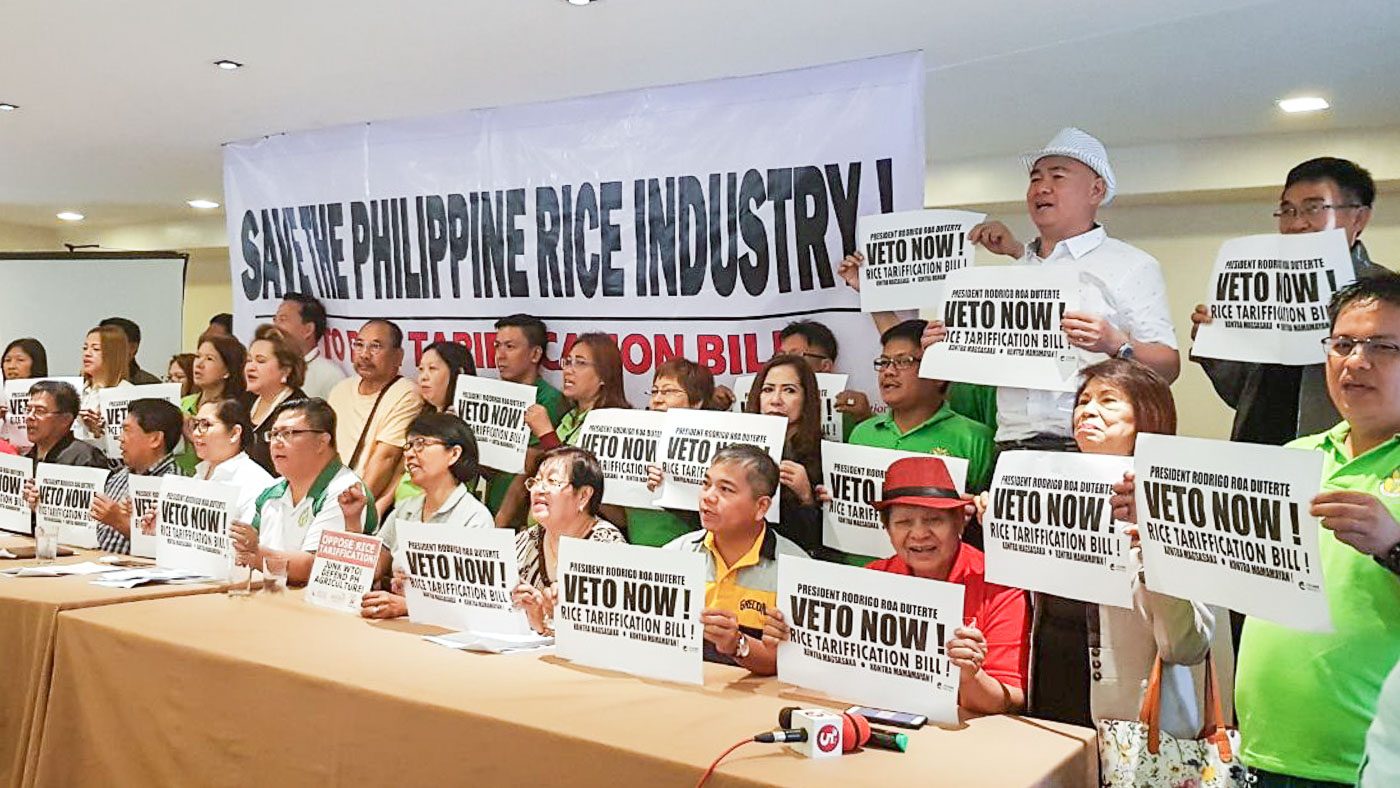 Duterte asked to veto provisions in rice tariffication bill