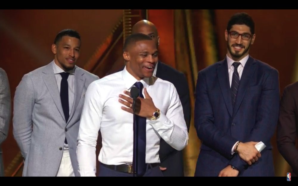 WATCH: Westbrook in tears during emotional MVP speech