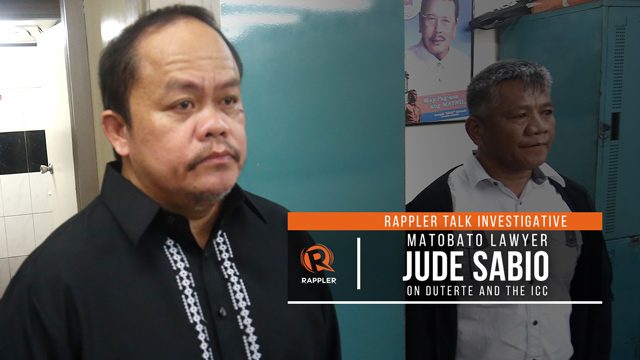 Rappler Talk Investigative: Matobato lawyer Jude Sabio on Duterte and the ICC