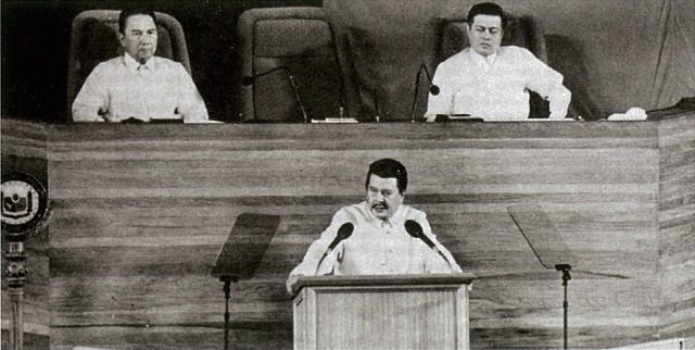 ERAP'S SONA. Former president Joseph Ejercito Estrada's first State of the Nation Address. Photo from Presidential Museum and Library official Tumblr account     