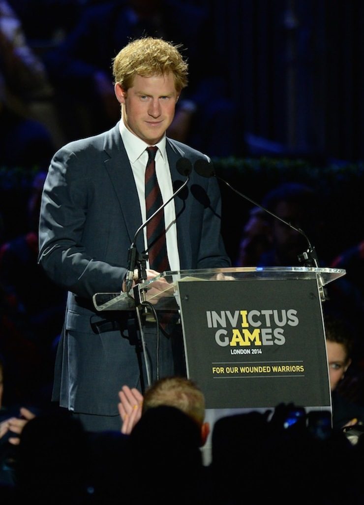 Britain's Prince Harry delivers a speech at the opening ceremony the Invictus Games in London, Britain, 10 September 2014. Facundo Arrizabalaga/EPA