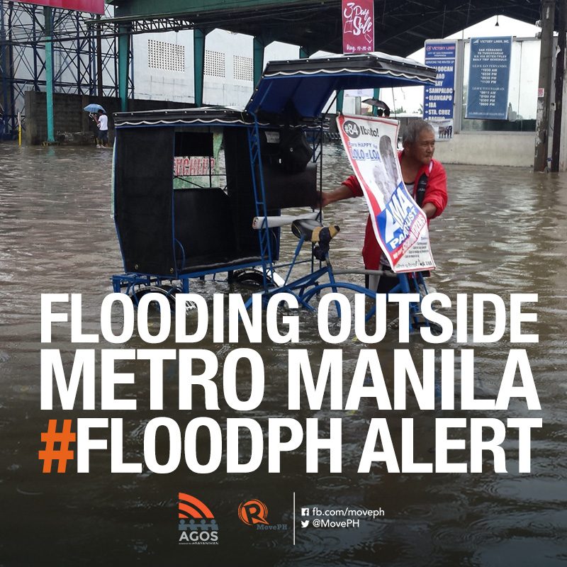 #FloodPH Alert: Flooded areas outside Metro Manila September 12
