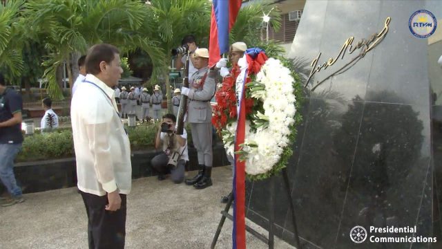 Duterte to Filipinos: Fight apathy and divisiveness like Rizal did