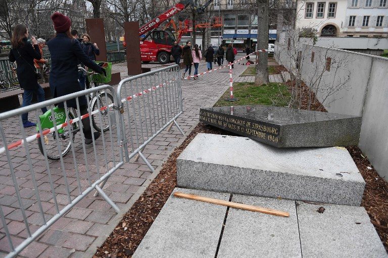 Vandals hit memorial stone at Strasbourg’s Old Synagogue