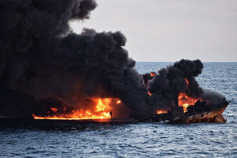 China says Iranian oil tanker wreck located
