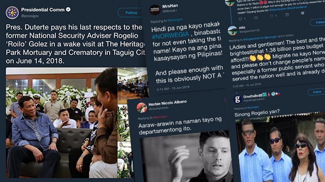 Netizens ask PCOO: Who is ‘Rogelio’ Golez? Is he from ‘Norwegia’?