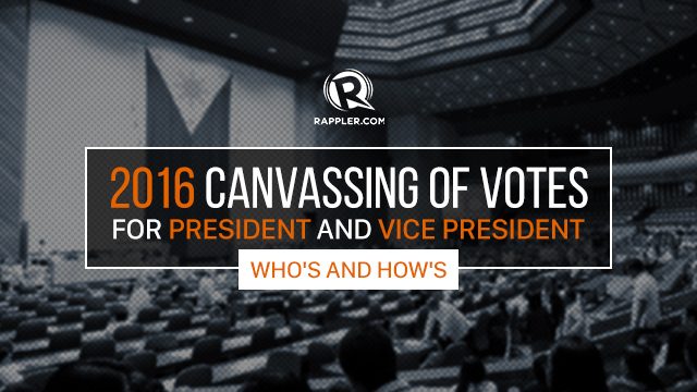 2016 canvassing of votes for president, VP: The basics
