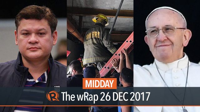 Paolo Duterte resignation, NCCC fire, Pope Francis Christmas message | Midday wRap