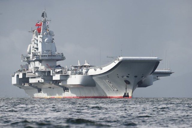 INNOCENT PASSAGE. China's sole operational aircraft carrier, the Liaoning, is reported to pass Philippine waters. AFP file photo