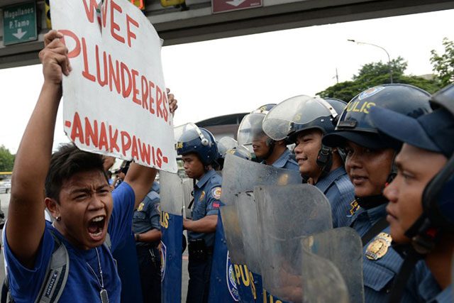 Makati police arrest 4 anti-WEF protesters