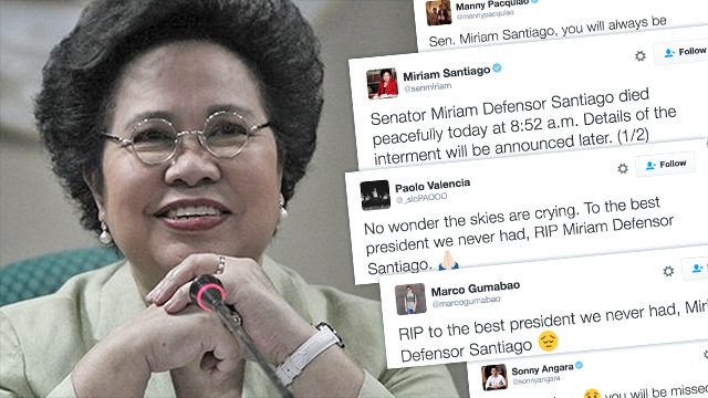 ‘The Iron Lady is dead’: Filipinos mourn death of Miriam Santiago