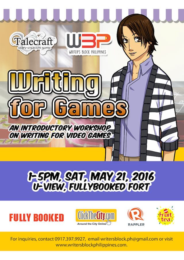 Invitation to a workshop: Writing for video games