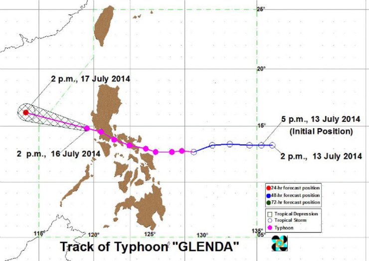 #GlendaPH out of PAR by Thursday afternoon