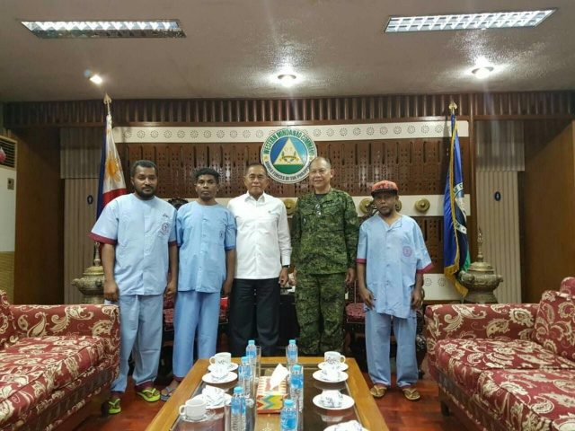 FOTO: Tiga ABK Indonesia dibebaskan kelompok Abu Sayyaf