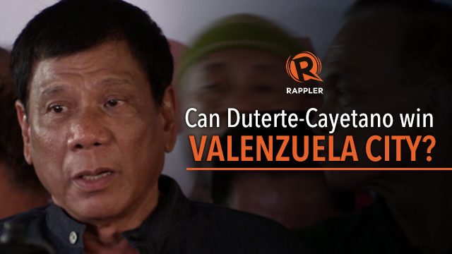Can Duterte-Cayetano win in Valenzuela City?