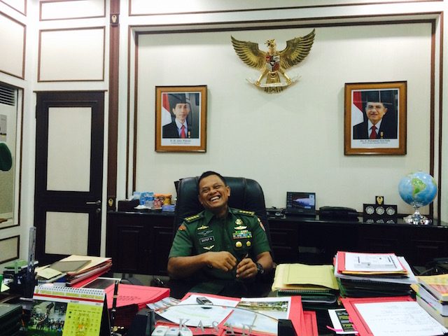 Kepala Staf Angkatan Darat Jenderal Gatot Nurmantyo. Foto oleh Febriana Firdaus/Rappler 
