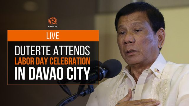 WATCH: Duterte attends Labor Day celebration in Davao City