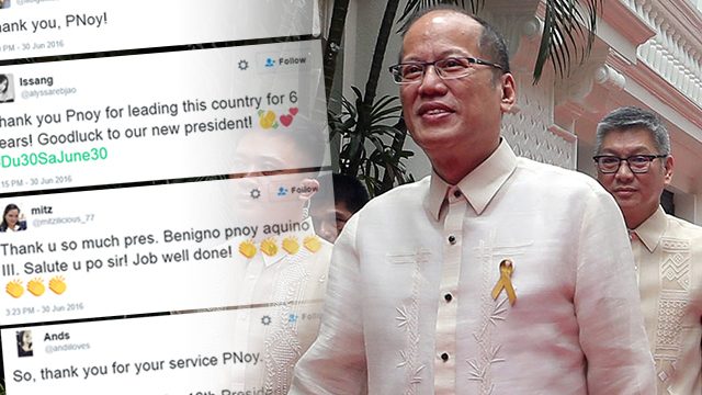 ‘Thank you, PNoy’: Netizens bid goodbye to Aquino