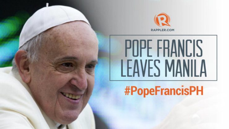 #PopeFrancisPH: Pope Francis leaves Manila