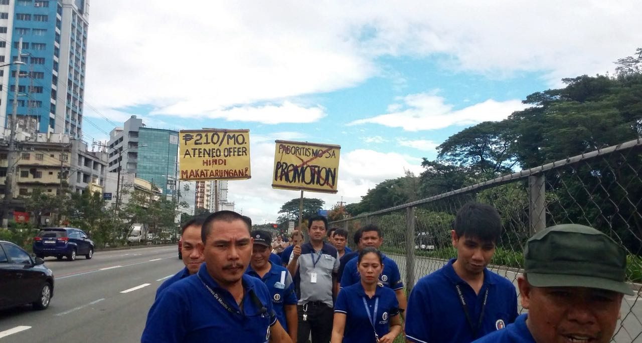 Ateneo employees stage protest to demand higher wages