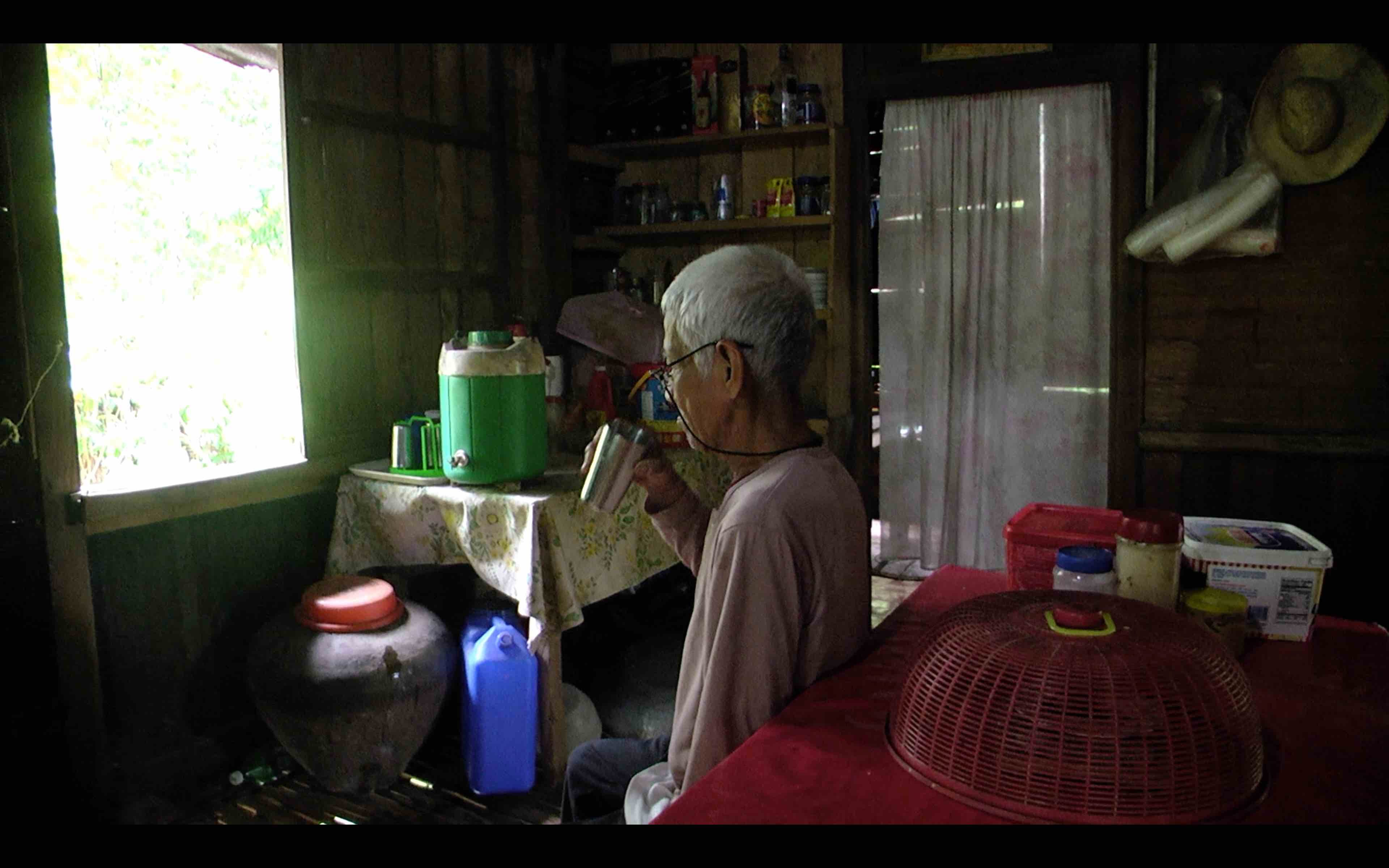 ALONE. Ruben Rasay, 69, now lives alone in his home after his wife died. When his health allows him to, he still makes copra. 
