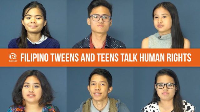 WATCH: Filipino tweens and teens talk human rights