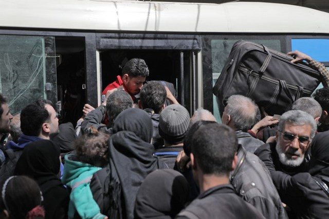 Rebels set to leave new area outside Damascus