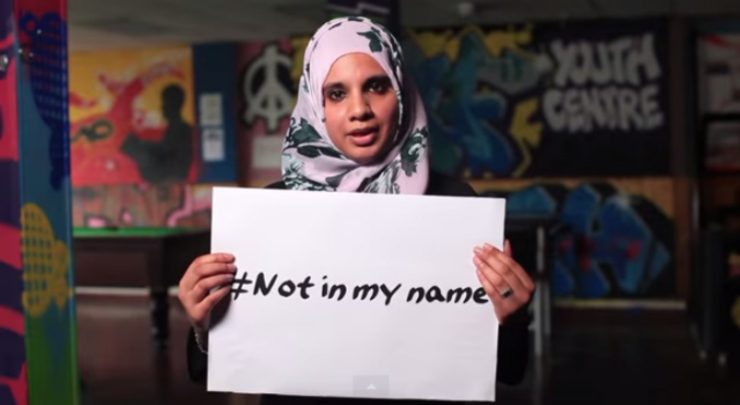 Muslim di media sosial serukan #notinmyname menentang stereotip Islam dengan ISIS. Screenshot dari YouTube