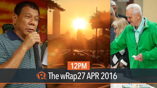 US primaries, Duterte and Joma Sison, El Niño | 12PM wRap