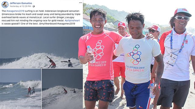 ‘Heart of gold’: Pinoy SEA Games surfer lauded for saving competitor from drowning