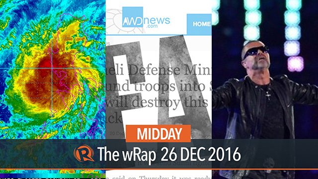 Typhoon Nina, Israel-Pakistan, George Michael | Midday wRap