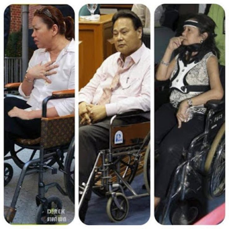 WHEELCHAIR STRATEGY? Skeptical observers say personalities play sick to avoid facing accountability. Photo courtesy: http://www.showbiznest.com/