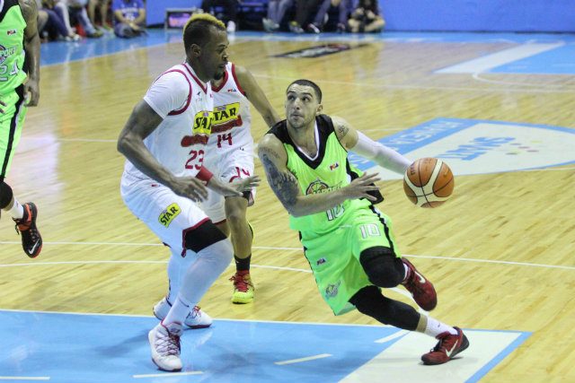 Globalport's Asian import Omar Krayem (right) was instrumental in helping them achieve a franchise-first twice-to-beat advantage this conference. Photo by Czeasar Dancel/Rappler   