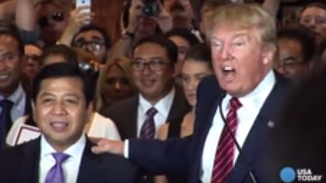 'GREAT MAN.' Donald Trump praises House Speaker Satye Novanto, who faces graft allegations in Indonesia. Screengrab from YouTube 