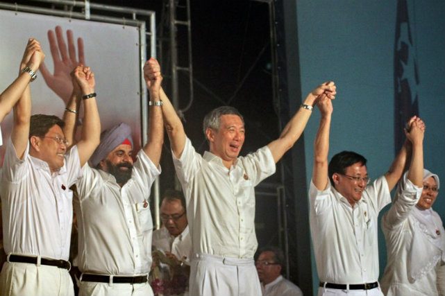WORST RESULT. One of the world's longest ruling parties, Singapore's People's Action Party again won the 2011 elections but suffered its worst setback. File photo by Mohd Fyrol/AFP 