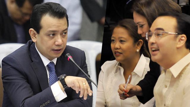Awkward ‘seat mates’ at the Senate: Binay, Cayetano, Trillanes