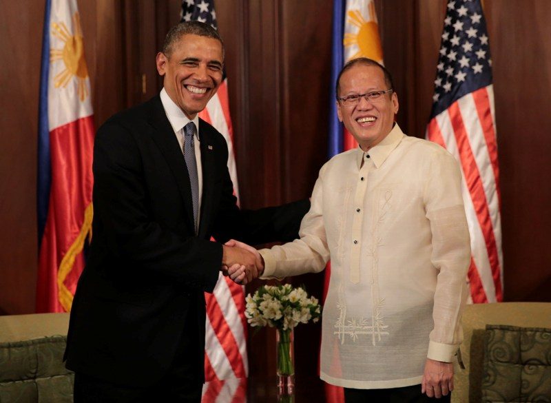 TREATY ALLIES. President Aquino and US President Barack Obama during his state visit to Manila in April 2014. Malacañang Photo       