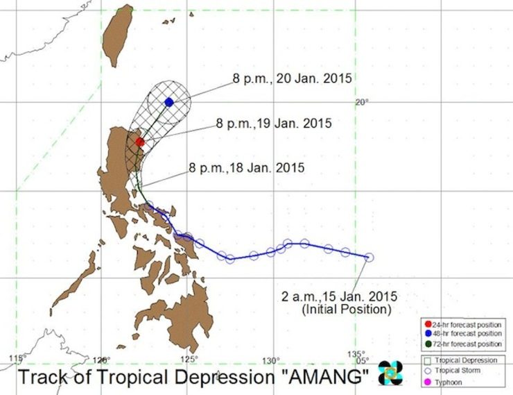 Amang weakens into tropical depression