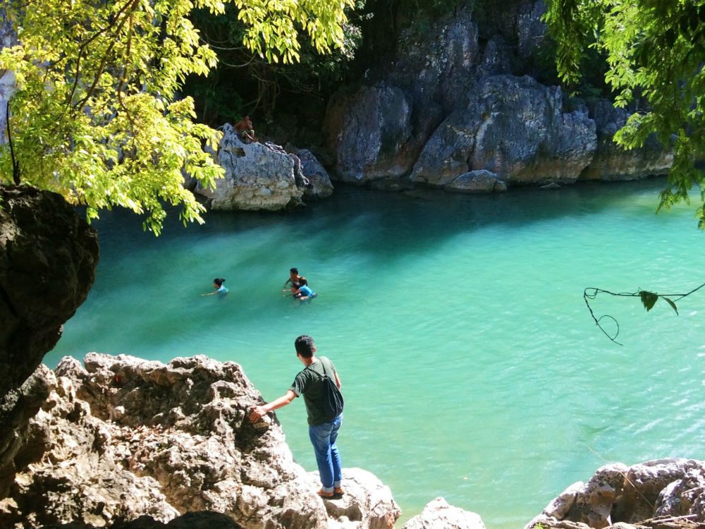 BEAUTY OF NATURE. Clear waters of Biak na Bato National Park.  