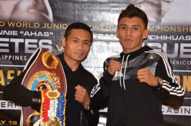 Donnie Nietes (L) remains the Philippines' lone standing champion, while Francisco Rodriguez Jr (R) looks to capture a title in his second division. Photo from Zanfer Promotions 