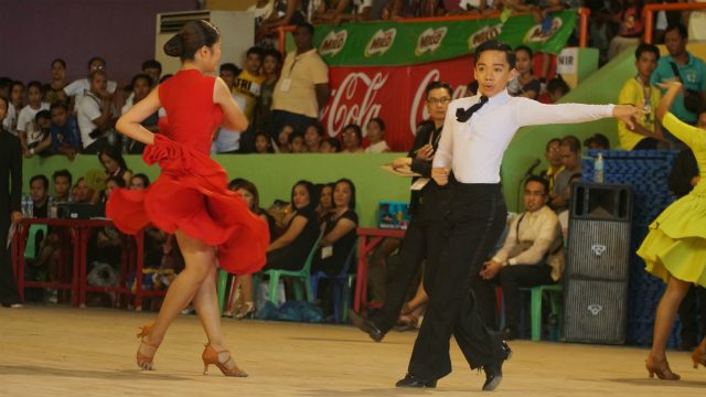 DANCE YOUR HEART. Heather Parangan and Marc Layson compete in the Latin American-Junior category at the Palarong Pambansa 2017 in San Jose de Buenavista, Antique. Photo by Marie Andrea Pefianco/ Rappler 