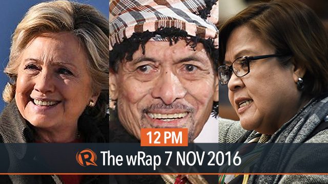 De Lima vs Duterte, Nur Misuari, Clinton vs Trump | 12PM wRap
